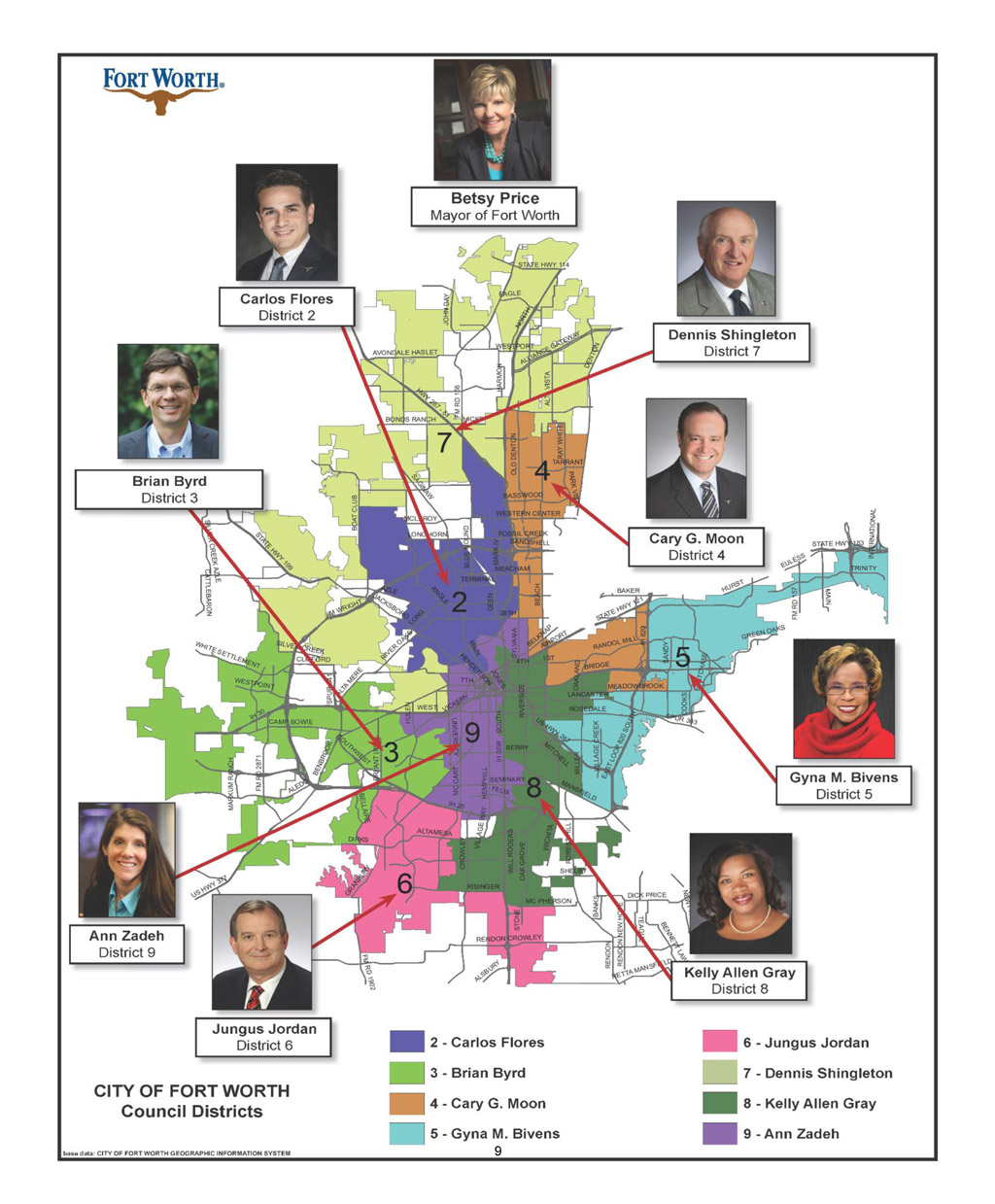 Fort Worth City Council District Map